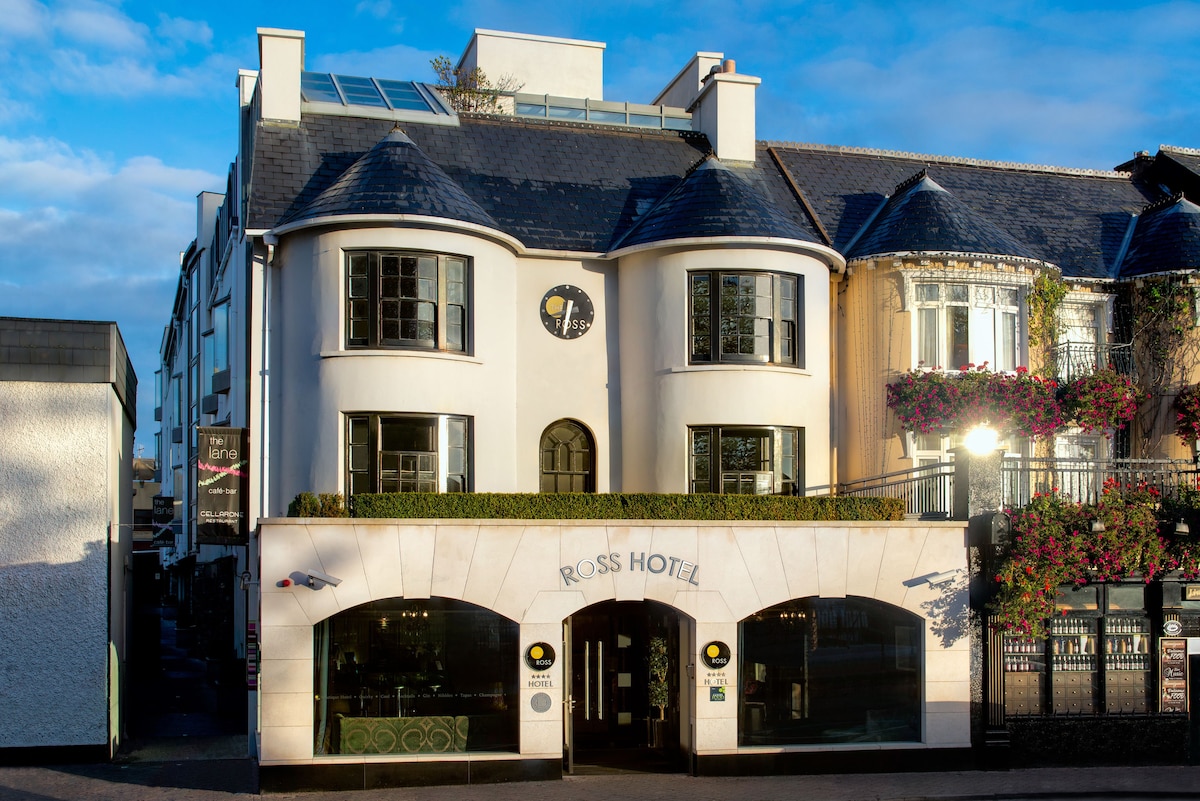 front view of The Ross hotel in Killarney, Ireland